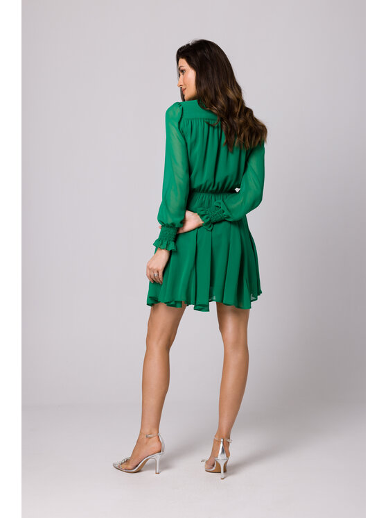 Makover Makover Vestito da giorno K168 Verde Regular Fit