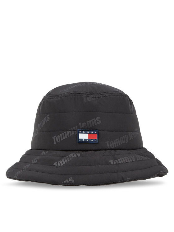 Tommy Jeans Platmale Tjw Skater Girl Padded Bucket AW0AW15655 Melns