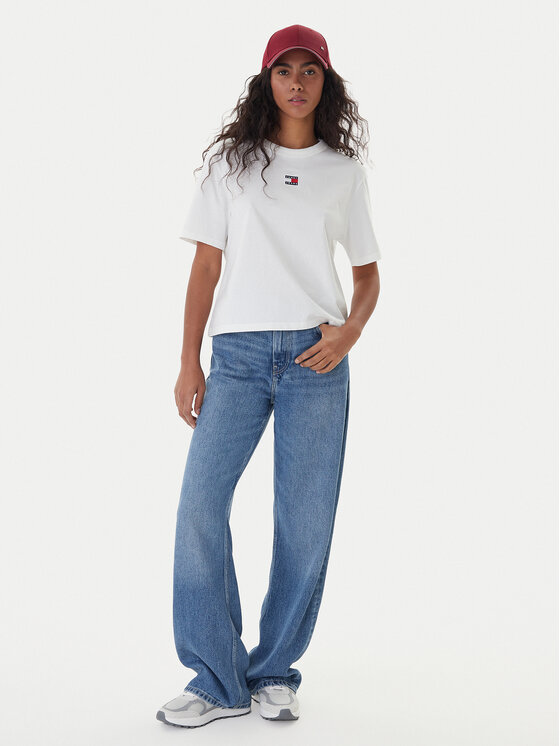 Tommy Jeans Tommy Jeans T-särk Badge DW0DW22202 Ekrüüvärv Boxy Fit