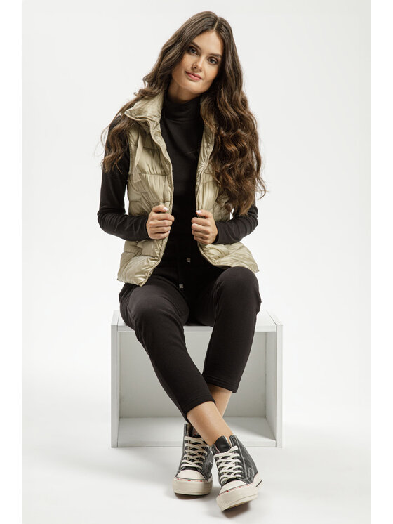 Cross Jeans Cross Jeans Kamizelka 90034-389 Beżowy Regular Fit