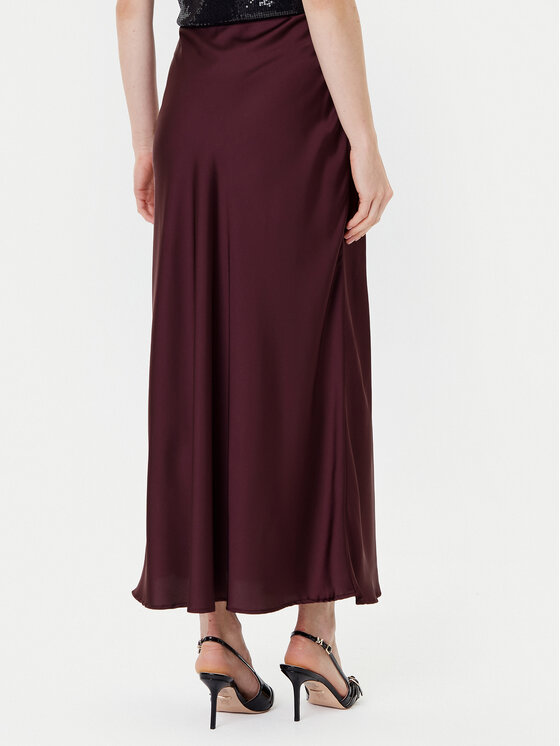 Guess Guess Spódnica midi W5YD55 WF1T2 Bordowy Regular Fit