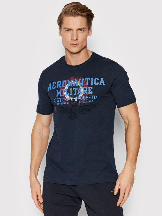 Aeronautica Militare T-Shirt 221TS1940J492 Σκούρο μπλε Regular Fit