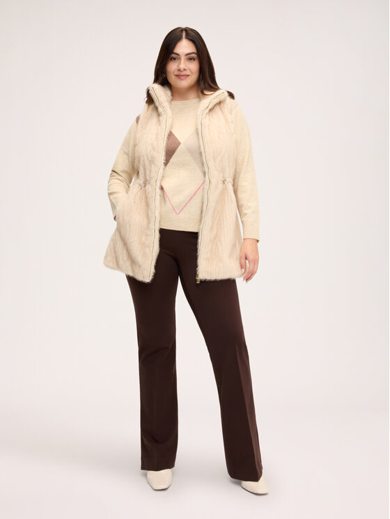 Fiorella Rubino Fiorella Rubino Cappotto invernale L007L000082N002 Crema Regular Fit