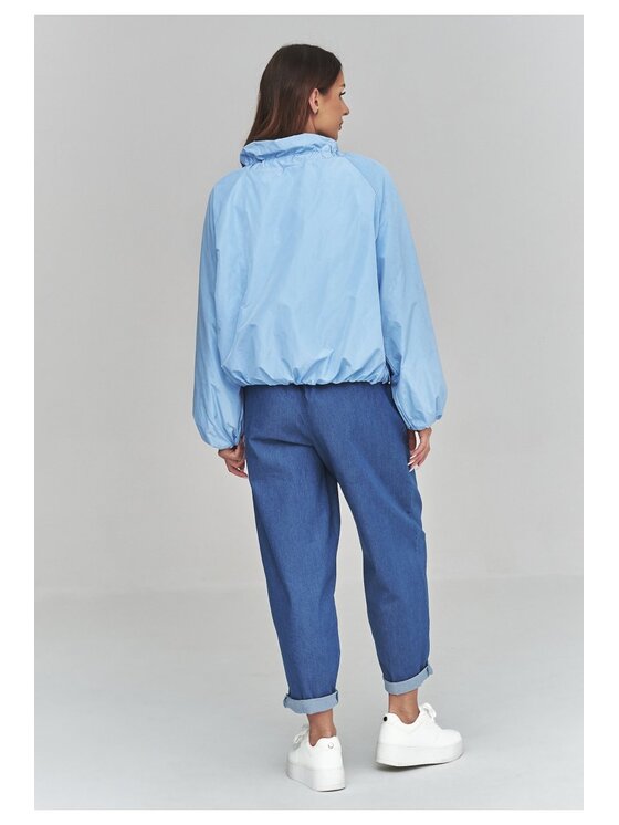 Makadamia Makadamia Kurtka przejściowa C58 Niebieski Loose Fit