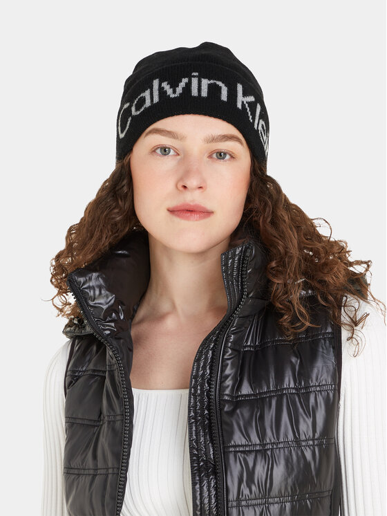 Calvin Klein Calvin Klein Čepice Logo Reverso Tonal Beanie K60K611151 Černá