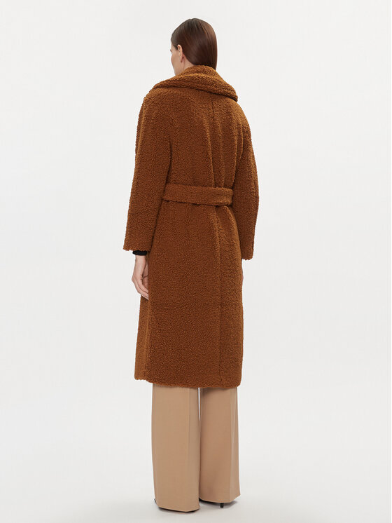 Sisley Sisley Παλτό μεταβατικό 2XFQLN033 Καφέ Comfort Fit