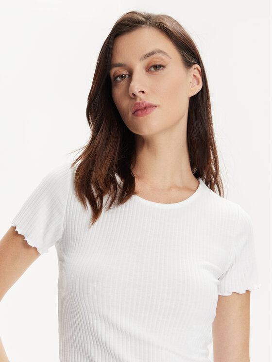 ONLY ONLY T-shirt ONLEMMA S/S SHORT TOP NOOS JRS Bianco Short Fit