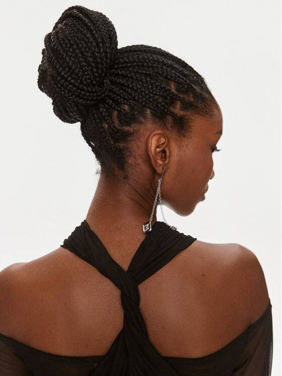 Rinascimento Rinascimento Φόρεμα κοκτέιλ CFC0116298003 Μαύρο Slim Fit