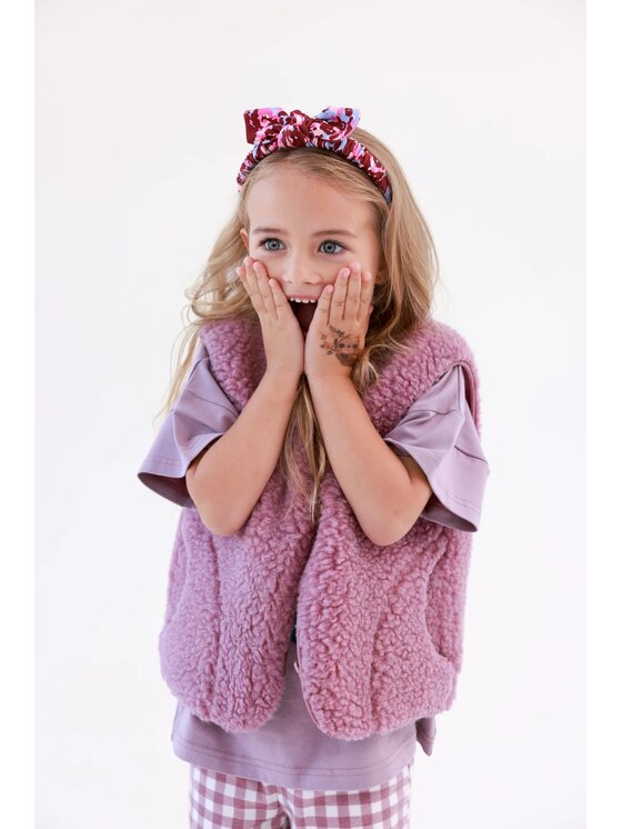 Kid story Kid story Kamizelka KA_DP_1 Różowy Boxy Fit