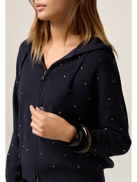 Oltre Oltre Cardigan M283J005017N034 Blu Regular Fit