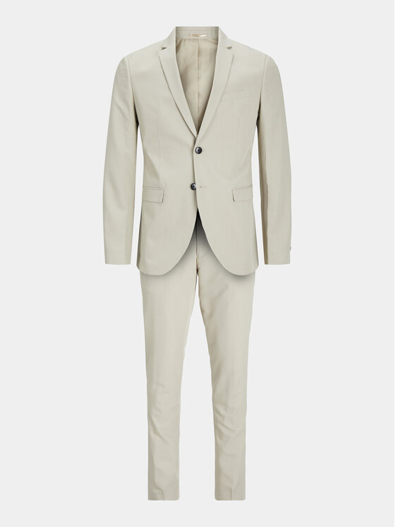 Jack & Jones Jack & Jones Kostiumas Franco 12181339 Écru Super Slim Fit