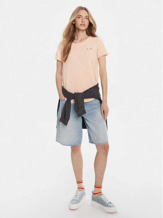 Roxy Roxy T-Shirt ERJZT05731-MEF0 Oranžová Regular Fit