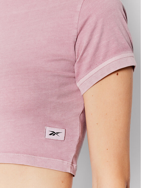 Reebok Reebok Marškinėliai Classics Natural Dye HK4967 Rožinė Slim Fit