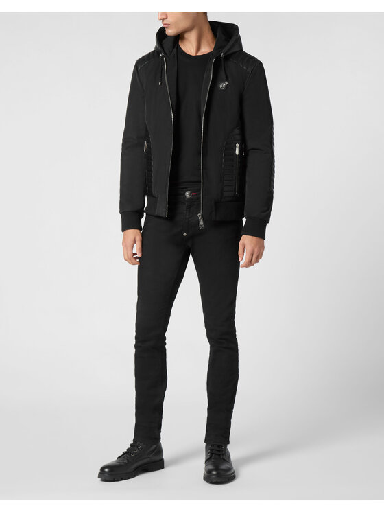 PHILIPP PLEIN PHILIPP PLEIN Kurtka puchowa 22657 Czarny Regular Fit