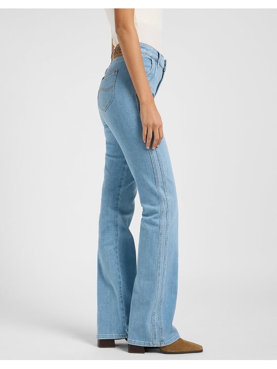 Lee Lee Jeansy Double Seamed Boot Jeans Niebieski Bootcut Fit