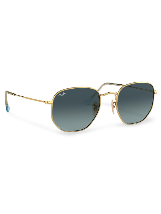 Okulary przeciwsłoneczne Ray-Ban, Złote, Hexagonal Flat Lenses 0RB3548N 91233M