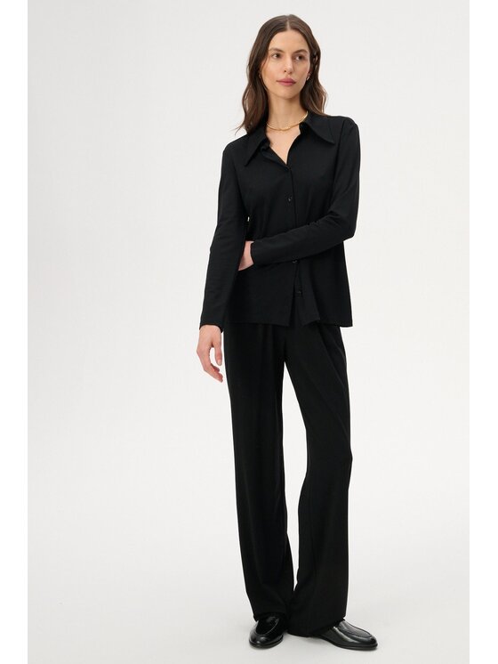 LEBRAND LEBRAND Spodnie damskie Ome Szary jasny Regular Fit