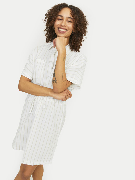 JJXX JJXX Rochie tip cămașă Sana 12249747 Alb Relaxed Fit