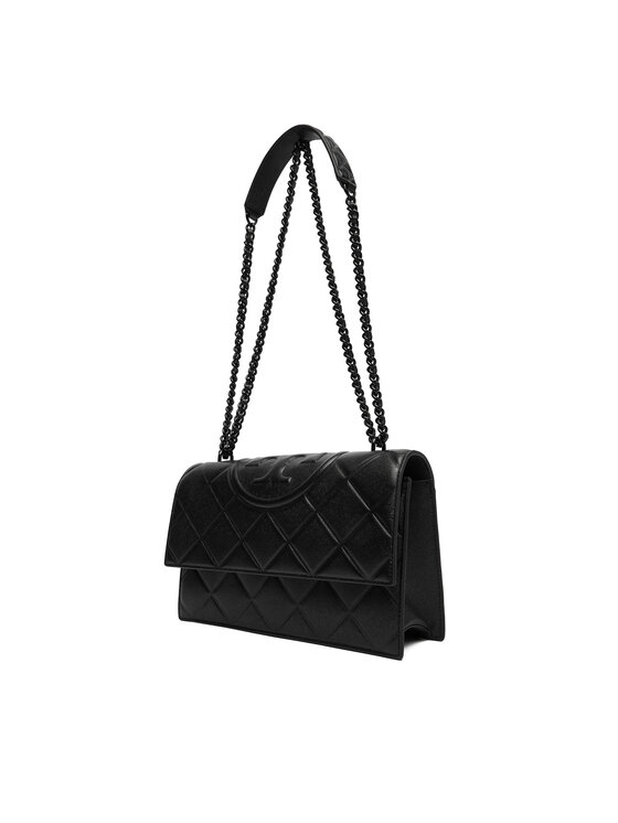 Tory Burch Tory Burch Kabelka Fleming Soft Grain Convertible Shoulder Bag 169791 Čierna