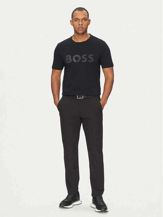 BOSS BOSS Majica Tape Logo 50530990 Črna Regular Fit
