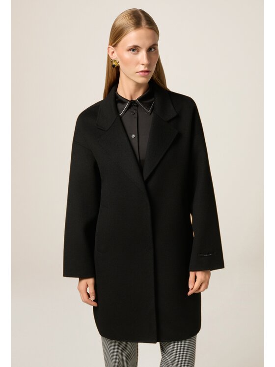 Oltre Oltre Cappotto 0062J000103N033 Nero Baggy Fit