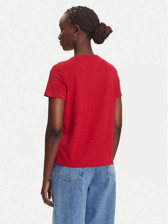 Tommy Jeans Tommy Jeans Póló Essential DW0DW21404 Piros Regular Fit