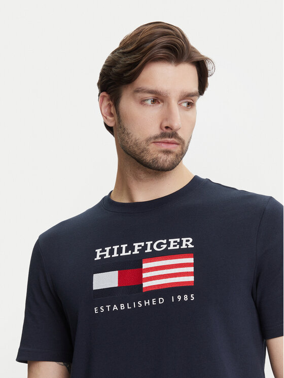Tommy Hilfiger Tommy Hilfiger Tricou American Monotype MW0MW39843 Bleumarin Regular Fit