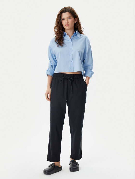 Gap Gap Pantaloni di tessuto 883883-05 Nero Straight Leg