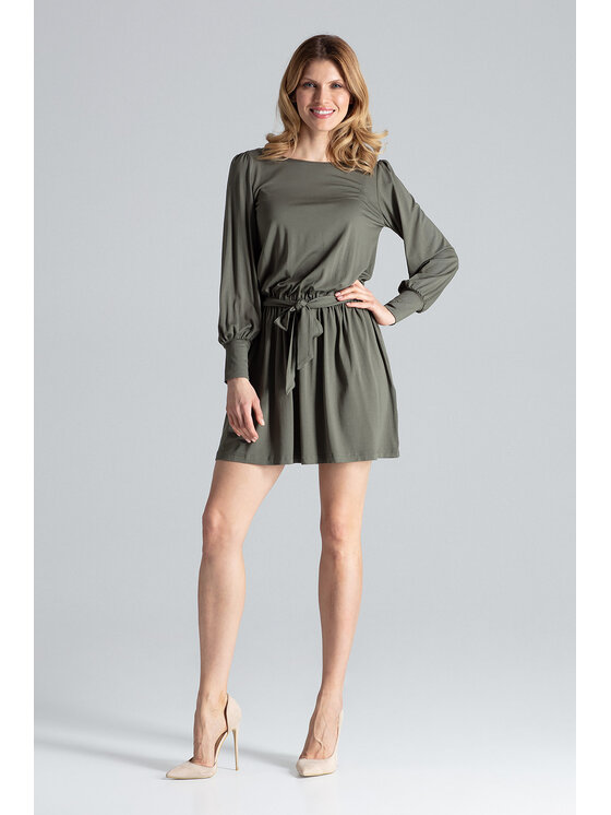FIGL FIGL Šaty M576 Khaki Regular Fit