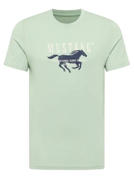 Mustang Mustang T-Shirt Style Austin Zielony Regular Fit
