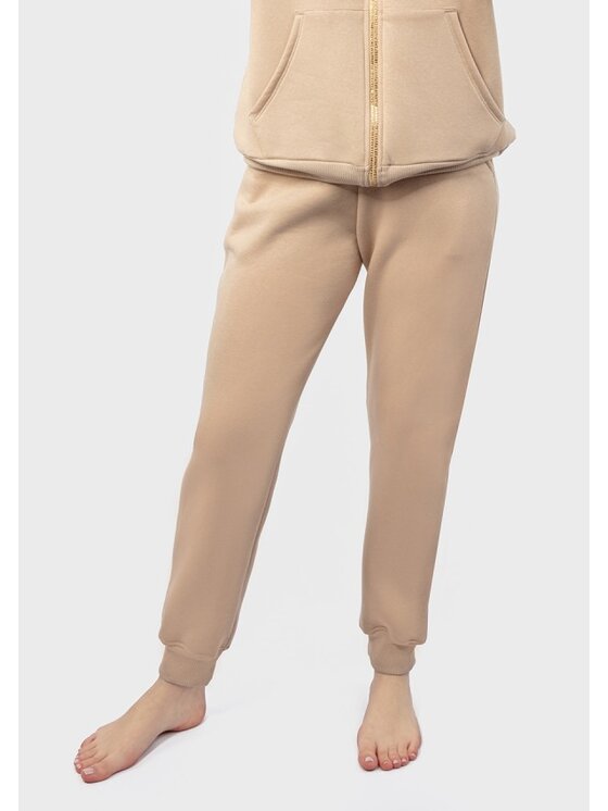 DKaren Sport DKaren Sport Spodnie materiałowe DK-K-B1 Beżowy Classic Fit