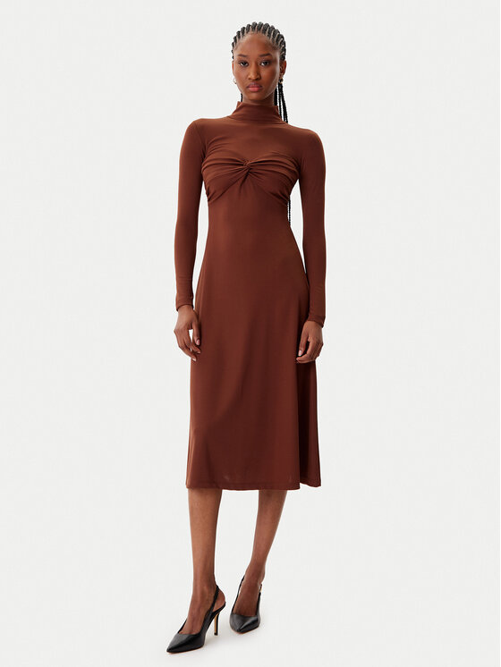 ARTIGLI ARTIGLI Cocktail obleka ACAB003158 Rjava Regular Fit