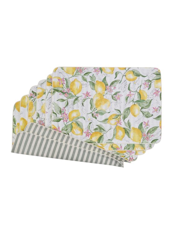 Roseberry Home Roseberry Home Podkładka na stół dwustronne Lemonade & Stripes Niebieski