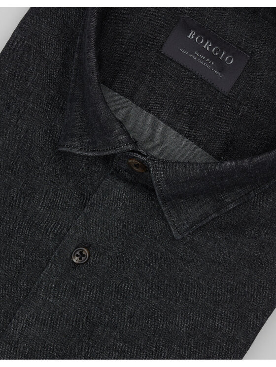 Borgio Borgio Koszula DENICE Granatowy Slim Fit