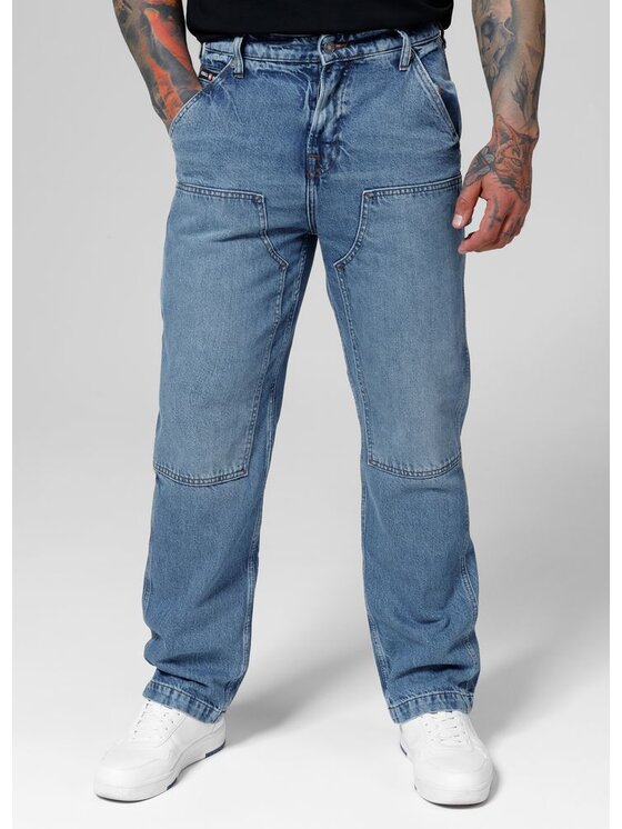 PITBULL Męskie Spodnie dresowe, rozmiar 32/30, Niebieskie, Carpenter