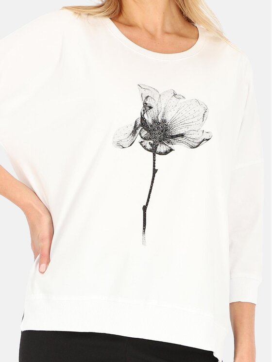 Perso Perso T-Shirt TLE240511F Écru Regular Fit