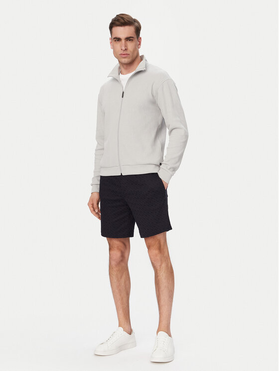 BOSS BOSS Mikina Structure 50559332 Sivá Regular Fit