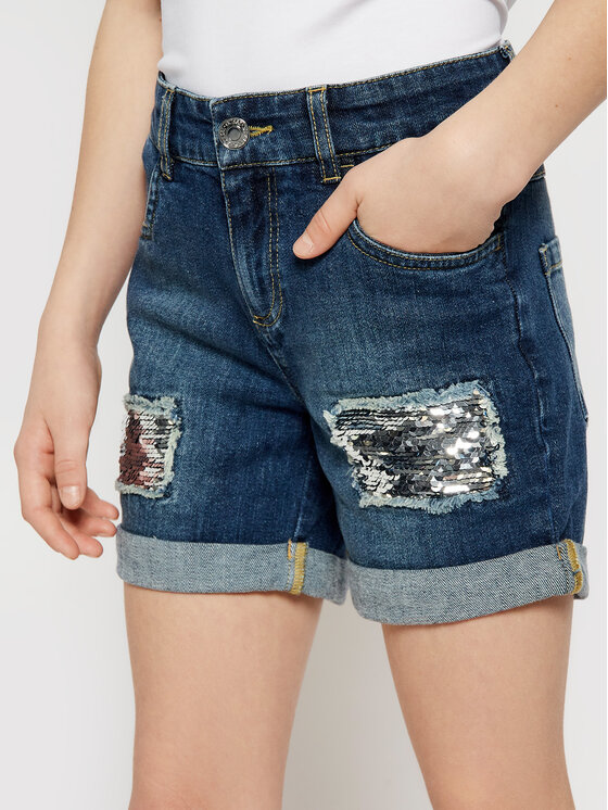 Guess Pantaloncini di jeans J1RD16 D4AX0 Blu scuro Slim Fit • Modivo.it