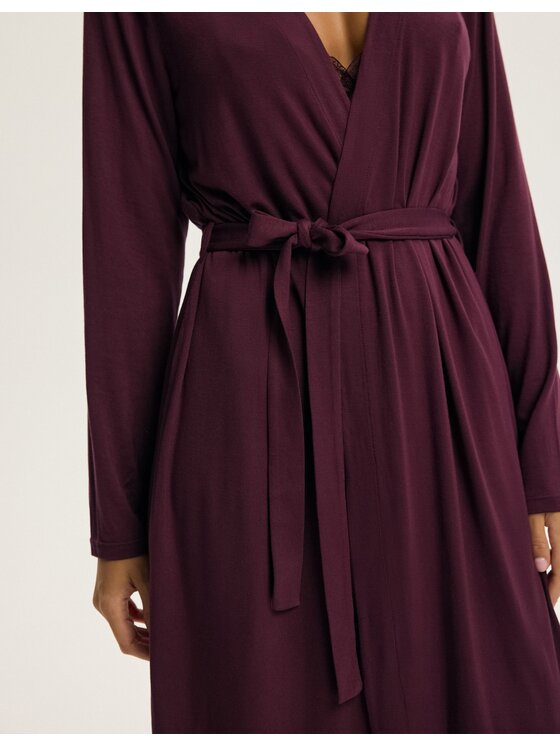 Esotiq Esotiq Szlafrok 44098 Brązowy Regular Fit