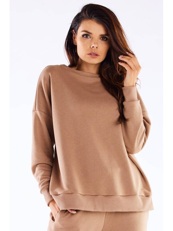 Infinite You Infinite You Bluza M276 Beżowy Basic Fit