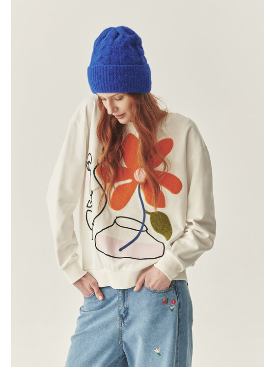TATUUM Tatuum Bluza WASKA 1 Écru Loose Fit