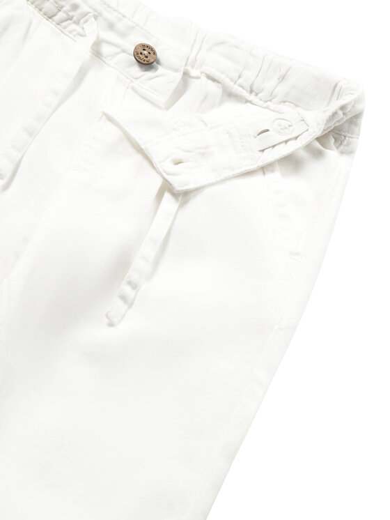 Mayoral Mayoral Pantaloni di tessuto 1523 Bianco Relaxed Fit