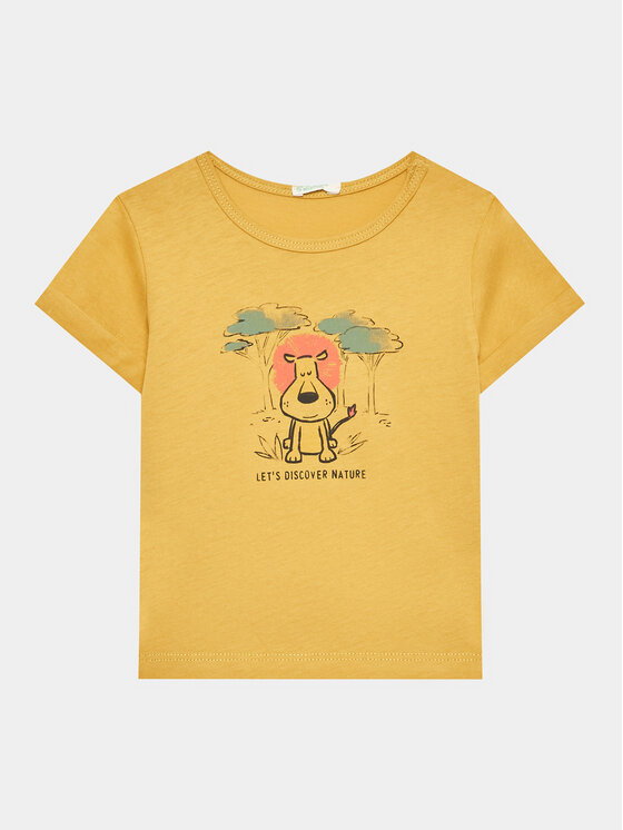 United Colors Of Benetton United Colors Of Benetton Тишърт 3I1XA102V Жълт Regular Fit