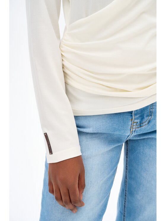 blue shadow blue shadow Bluzka Nanu Écru Regular Fit