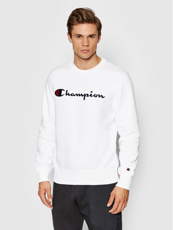 Champion Sweatshirt Crewneck 216471 Blanc Custom Fit | Modivo.fr