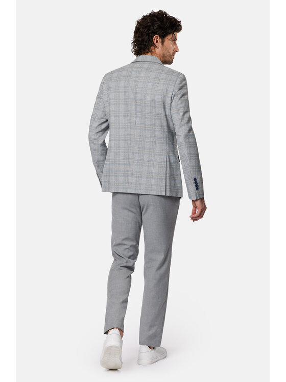 Lancerto Lancerto Marynarka Silsbee MA131124000017 Szary Slim Fit
