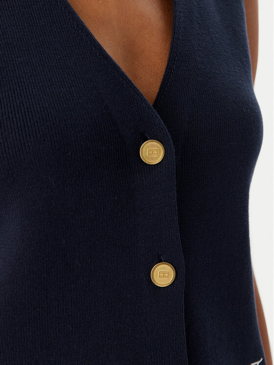 Tommy Hilfiger Tommy Hilfiger Top WW0WW49707 Tmavomodrá Slim Fit