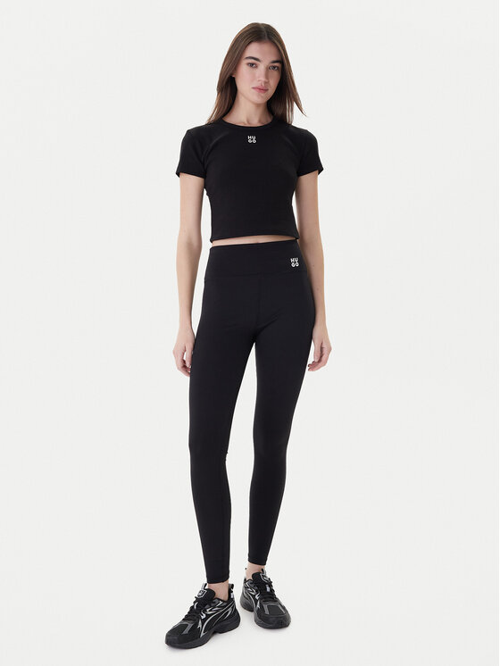 HUGO Hugo T-Shirt Delanor 50512000 Černá Slim Fit