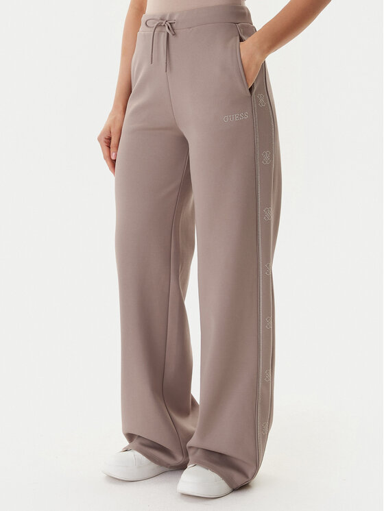 Guess Guess Pantaloni trening V5BB12 KCX22 Bej Wide Leg
