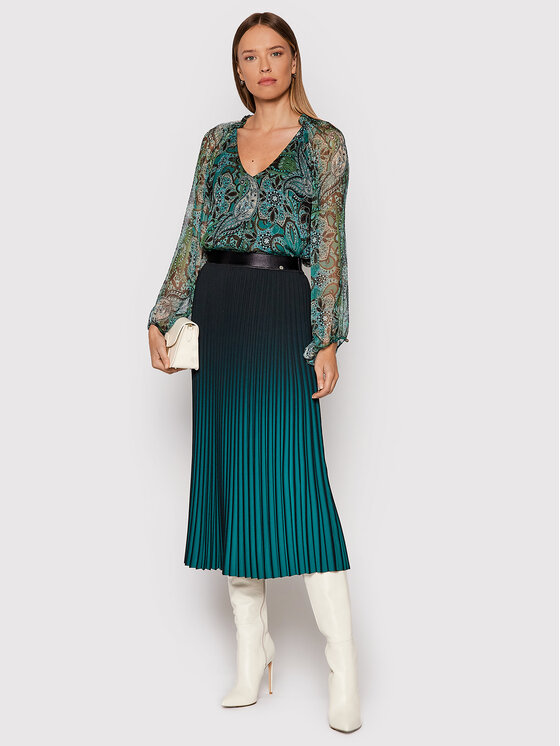 Gonna new arrivals plissettata verde